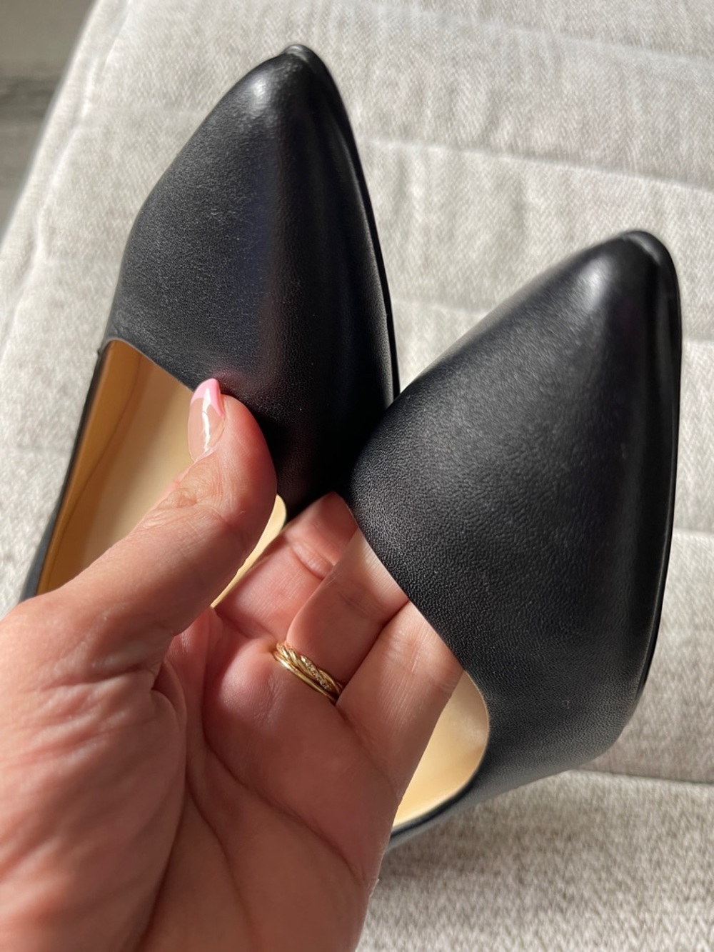 MICHAEL MICHAEL KORS Women's Black Leather Pointed-Toe Pumps Size 7.5 or 7 1/2 - Picture 8 of 10